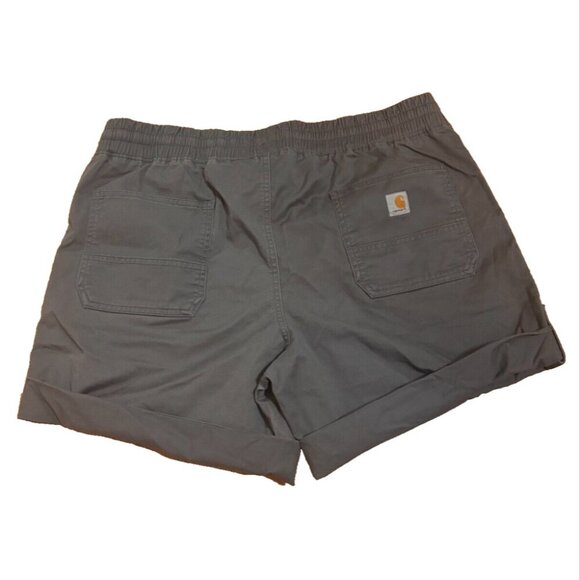 Carhartt Twill Roll Relaxed Fit Cargo Shorts Adult Kids Size L 12/14 Gray - Picture 1 of 6